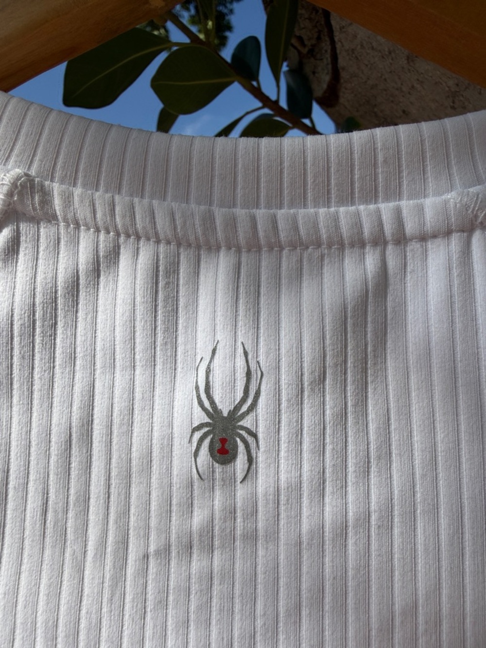 NWT Spyder White Ribbed Short Sleeve Athletic Tee Size Small - Picture 10 of 16